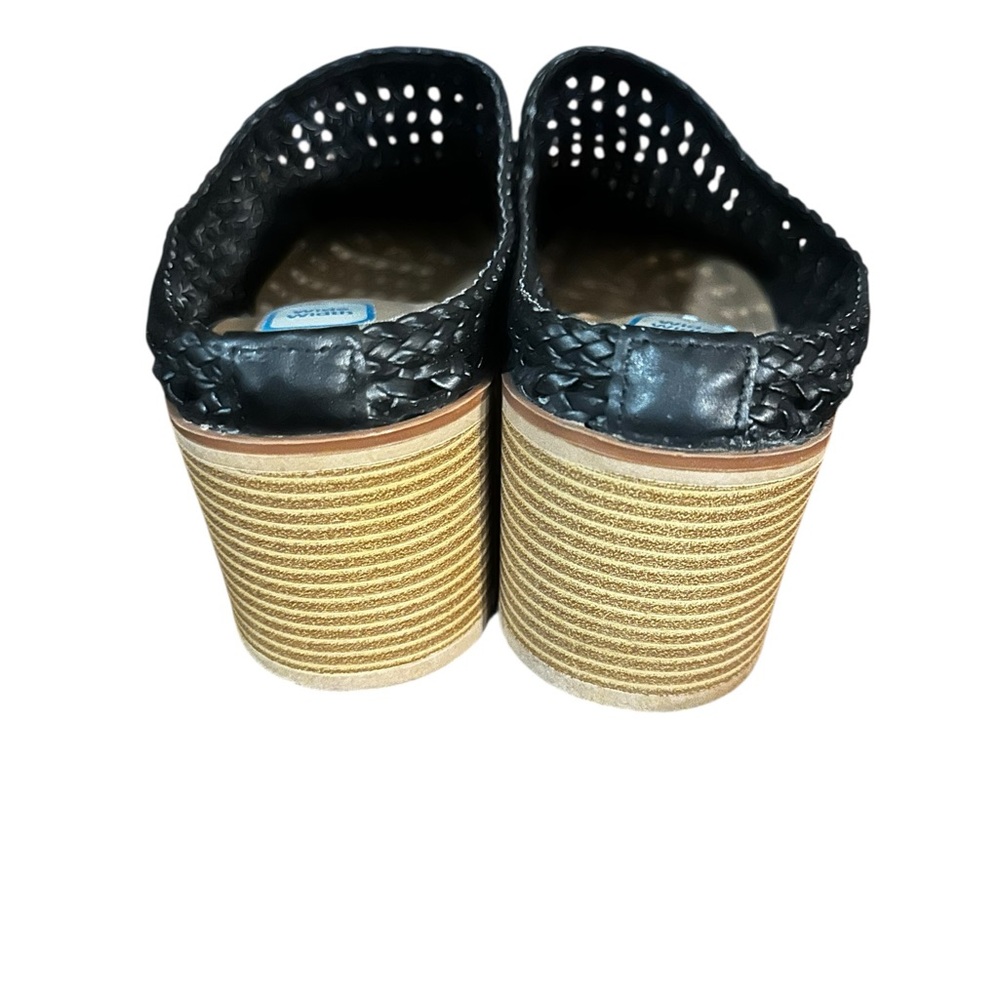 Time & Tru Black Woven Women's Mules size 11 - Picture 4 of 5